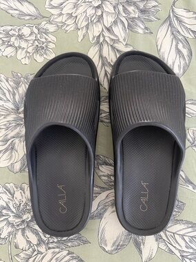 CALIA Women’s Molded Slides Black Size 8